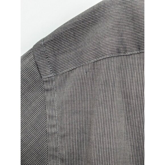 John Varvatos Button Up Shirt Men Size L Micro Striped Woven Casual Smart Office - Picture 4 of 11